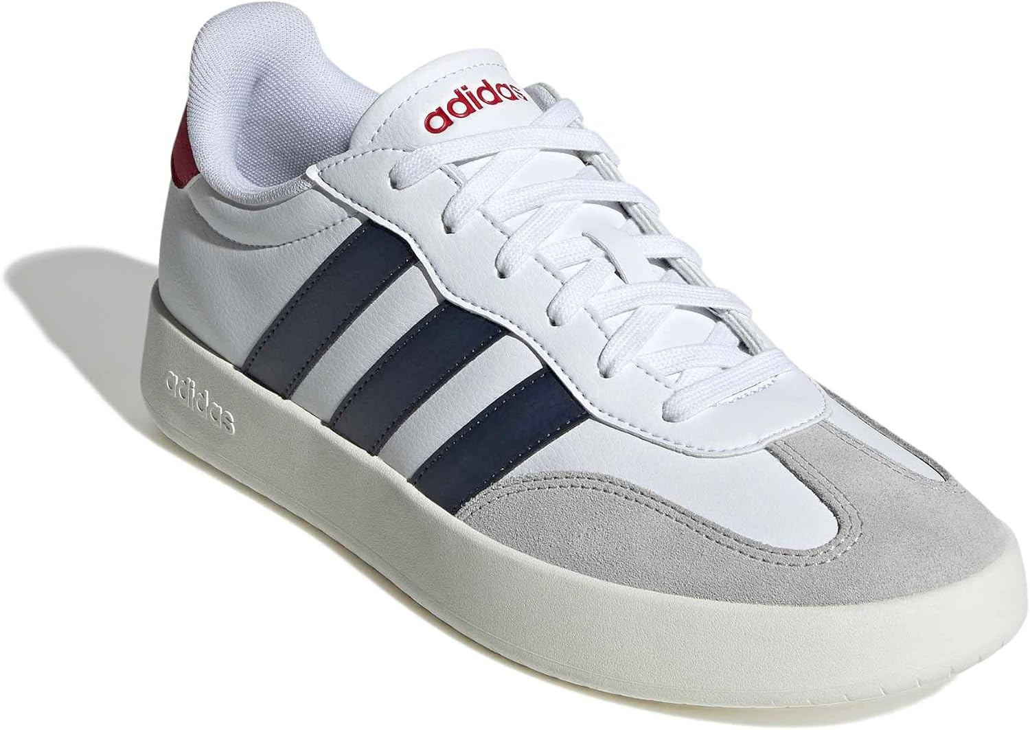 image:imageadidas Mens Barreda Fashion SneakersWhiteShadow NavyBetter Scarlet