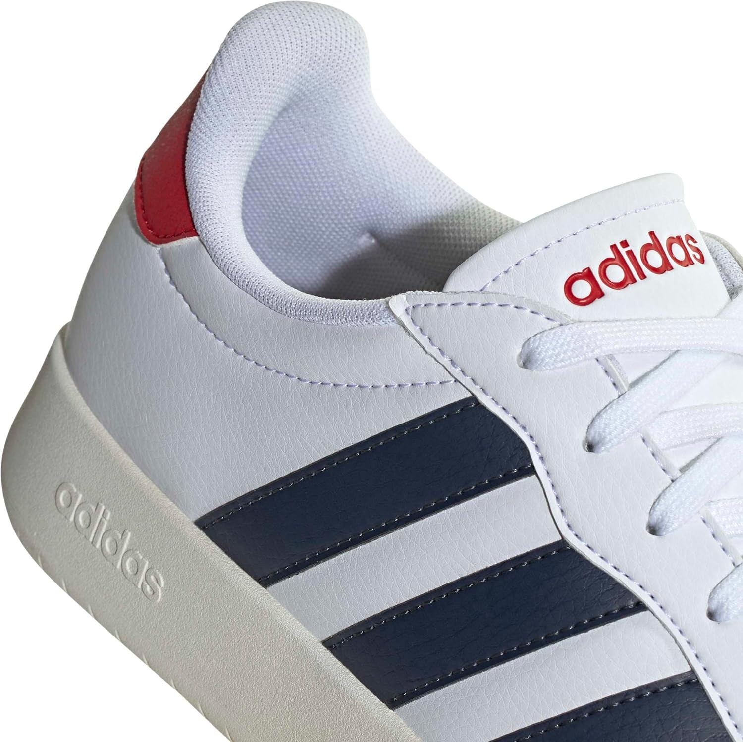 image:imageadidas Mens Barreda Fashion SneakersWhiteShadow NavyBetter Scarlet