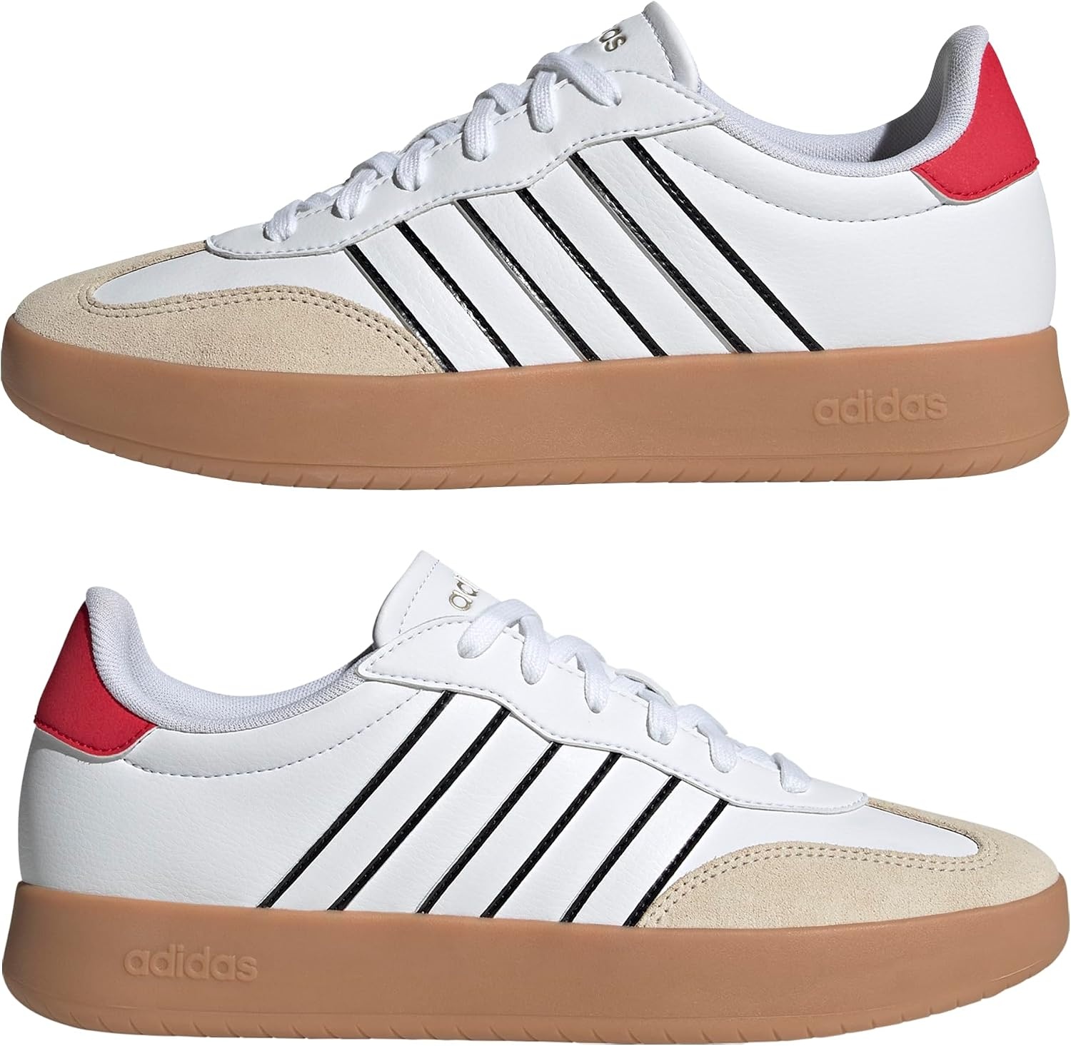 image:imageadidas Mens Barreda Fashion SneakersWhiteWhitePure Ruby