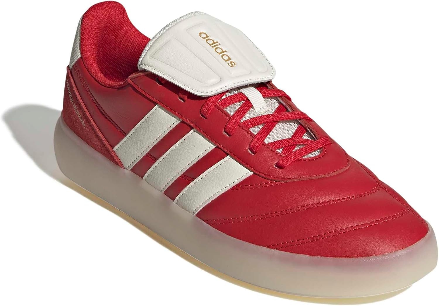 image:imageadidas Mens Barreda Mundial Lace Up Sneakers Shoes Casual RedBetter ScarletOff WhiteGold Metallic