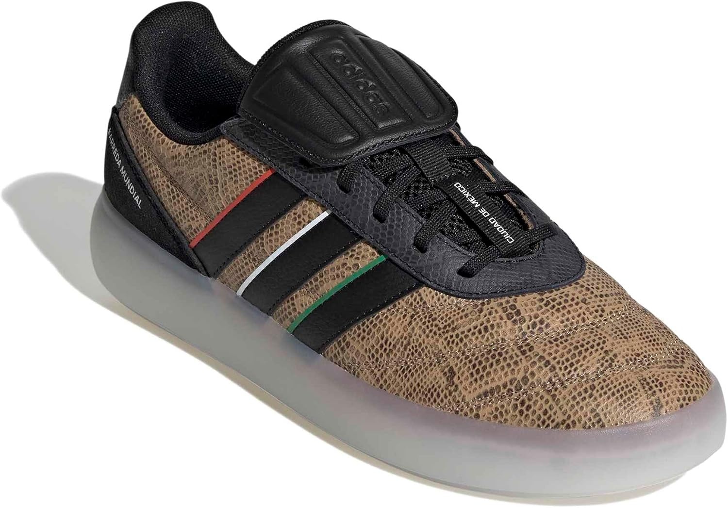 image:imageadidas Mens Barreda Mundial Lace Up Sneakers Shoes Casual RedWarm SandstoneBlackGreen