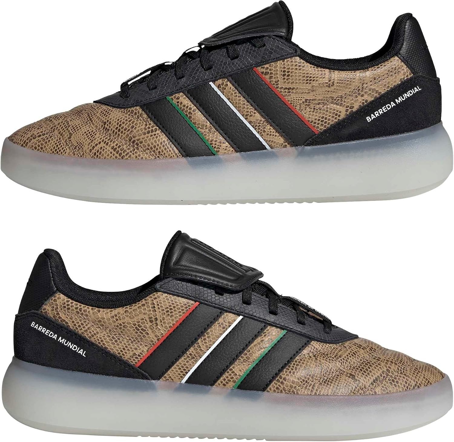image:imageadidas Mens Barreda Mundial Lace Up Sneakers Shoes Casual RedWarm SandstoneBlackGreen