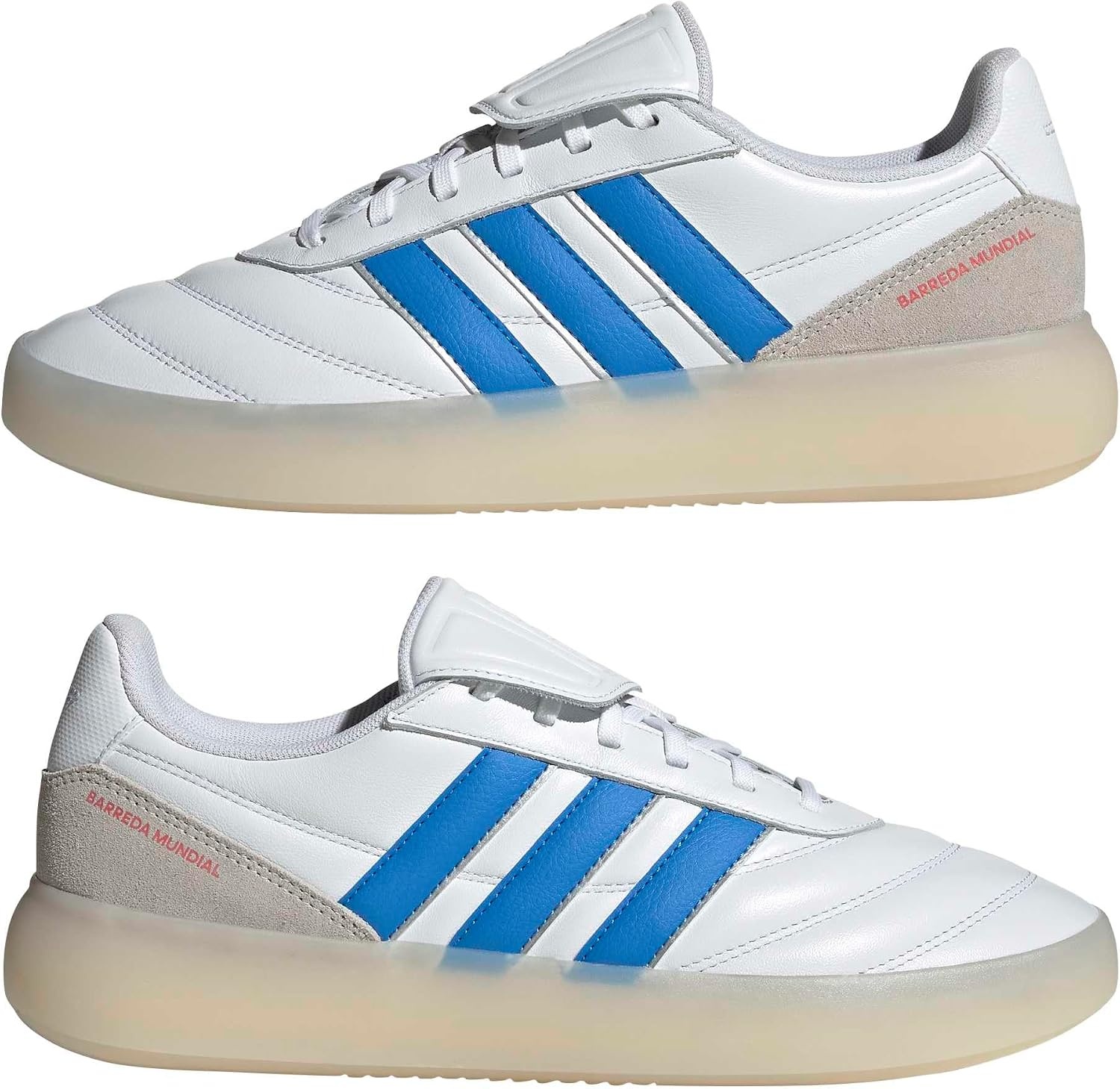 image:imageadidas Mens Barreda Mundial Lace Up Sneakers Shoes Casual RedWhiteWhite