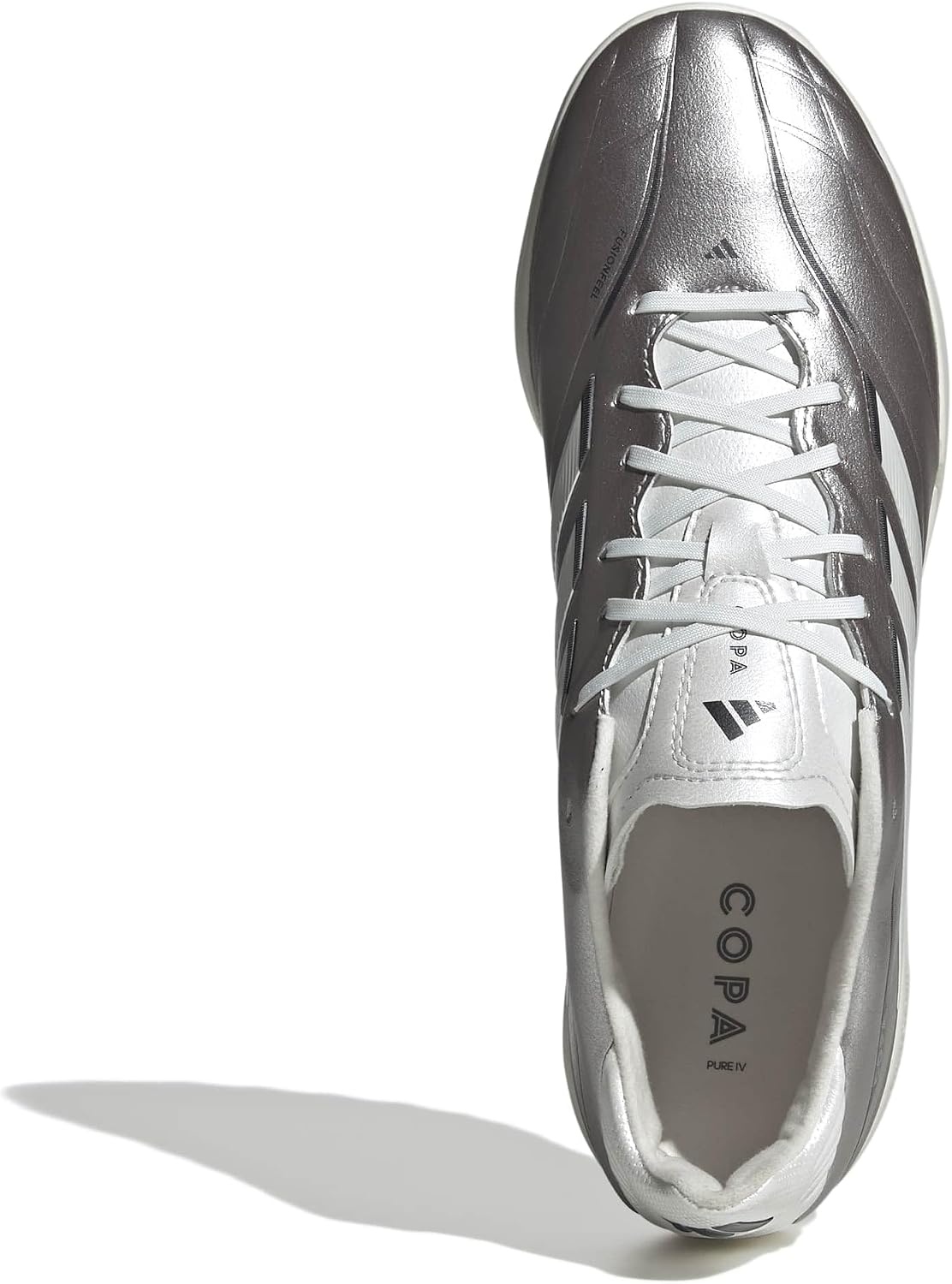 image:imageadidas Mens Copa Pure Iv League Turf Soccer Cleats SilverTaupe MetallicZero MetallicNight Metallic