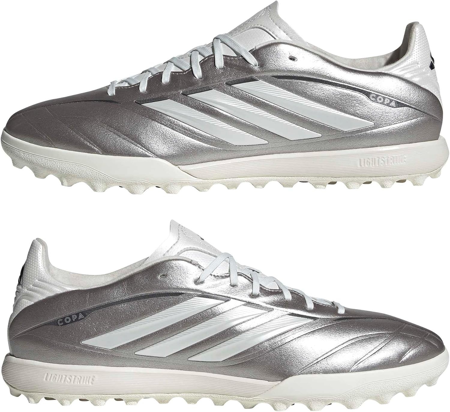 image:imageadidas Mens Copa Pure Iv League Turf Soccer Cleats SilverTaupe MetallicZero MetallicNight Metallic