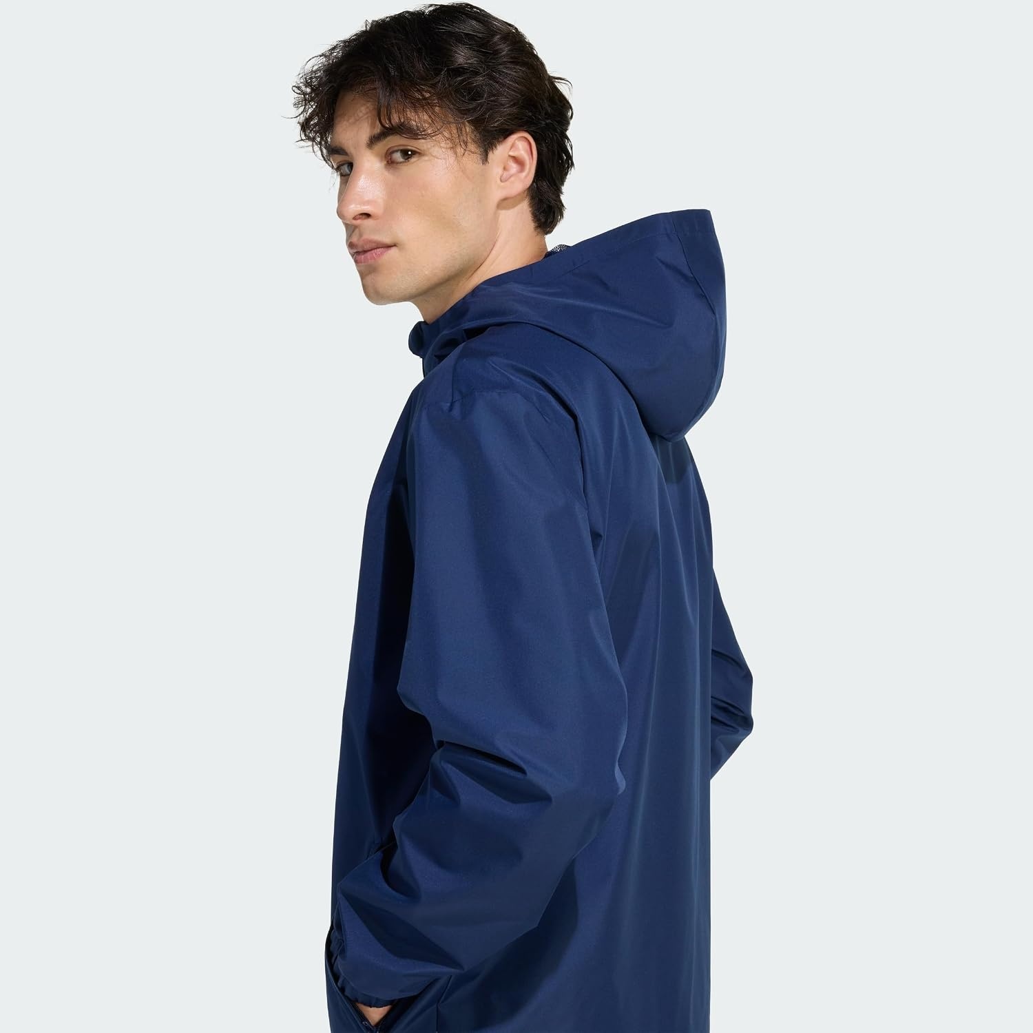 image:imageadidas Mens Entrada 26 All Weather JacketTeam Navy Blue 2White