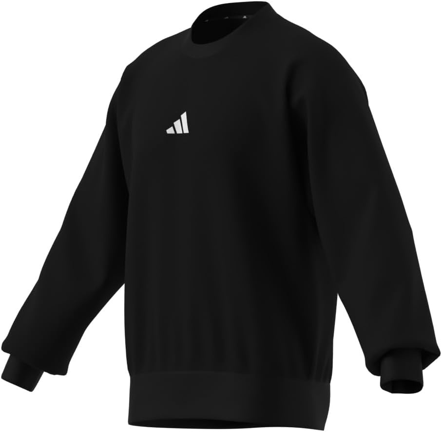 image:imageadidas Mens Essentials FeelCozy Fleece SweatshirtBlackWhite