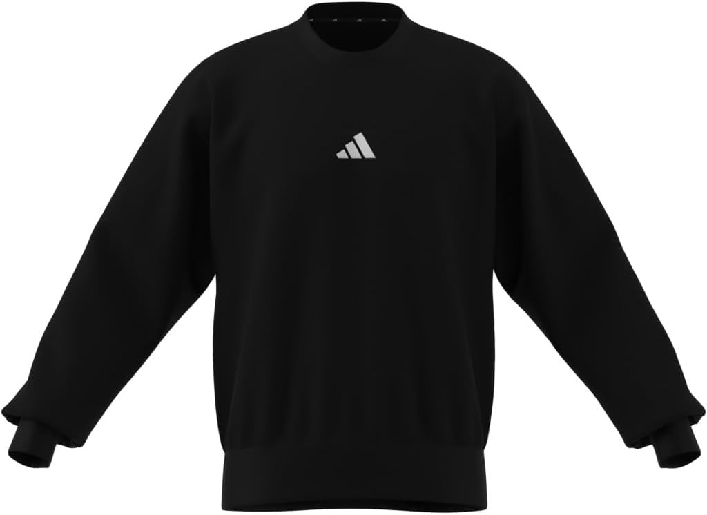image:imageadidas Mens Essentials FeelCozy Fleece SweatshirtBlackWhite