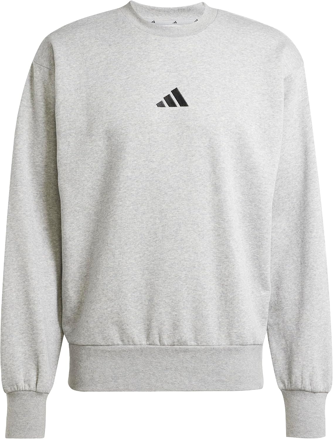 image:imageadidas Mens Essentials FeelCozy Fleece SweatshirtMedium Grey HeatherBlack