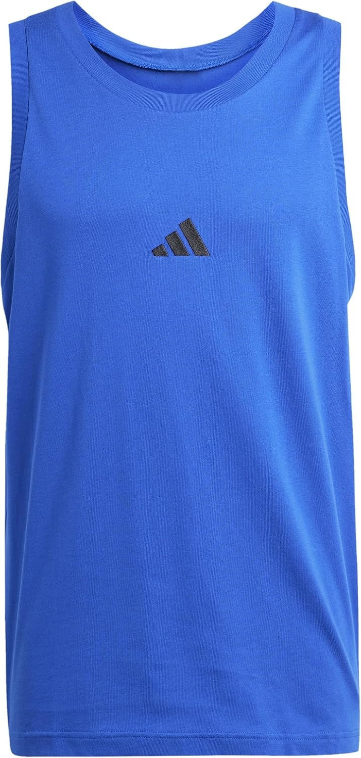 image:imageadidas Mens Essentials Small Logo Single Jersey Tank TopTeam Royal BlueBlack