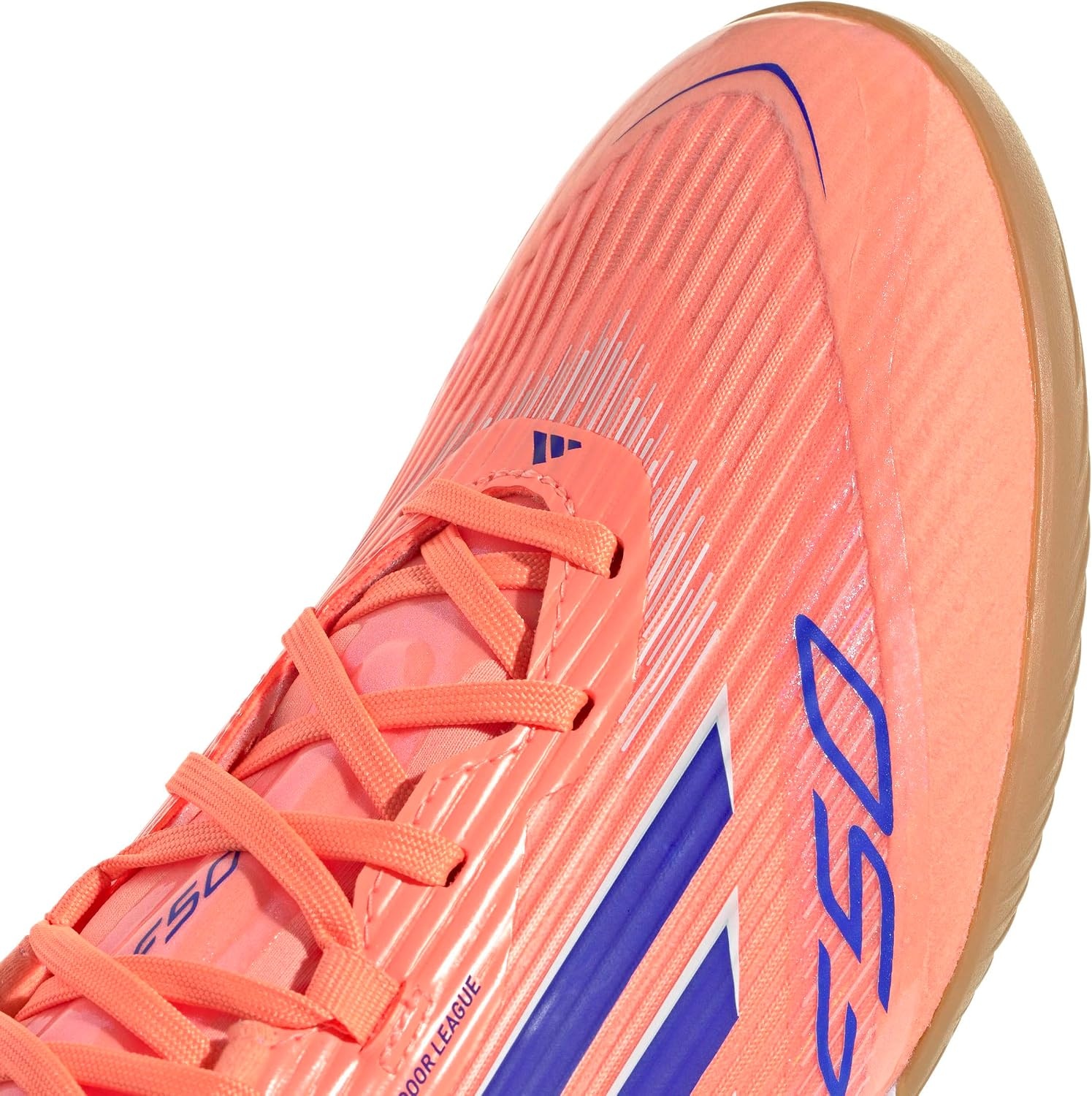 image:imageadidas Mens F50 League Indoor Soccer ShoesBeam OrangeLucid BlueWhite