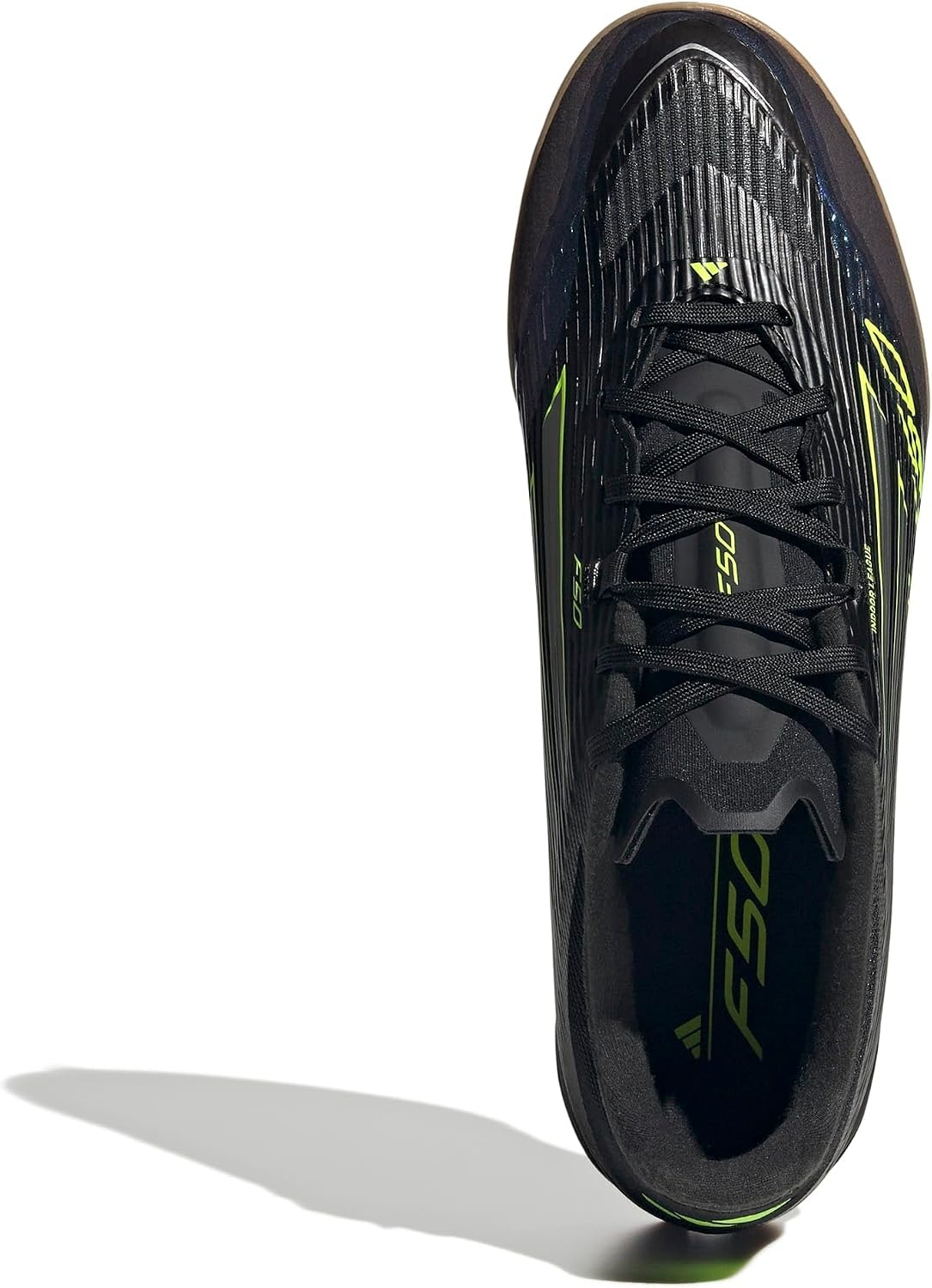 image:imageadidas Mens F50 League Indoor Soccer ShoesBlackIron MetallicLucid Lemon