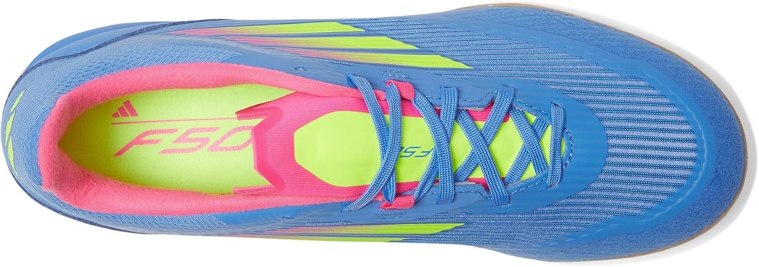 image:imageadidas Mens F50 League Indoor Soccer ShoesBlue FusionLucid LemonLucid Pink