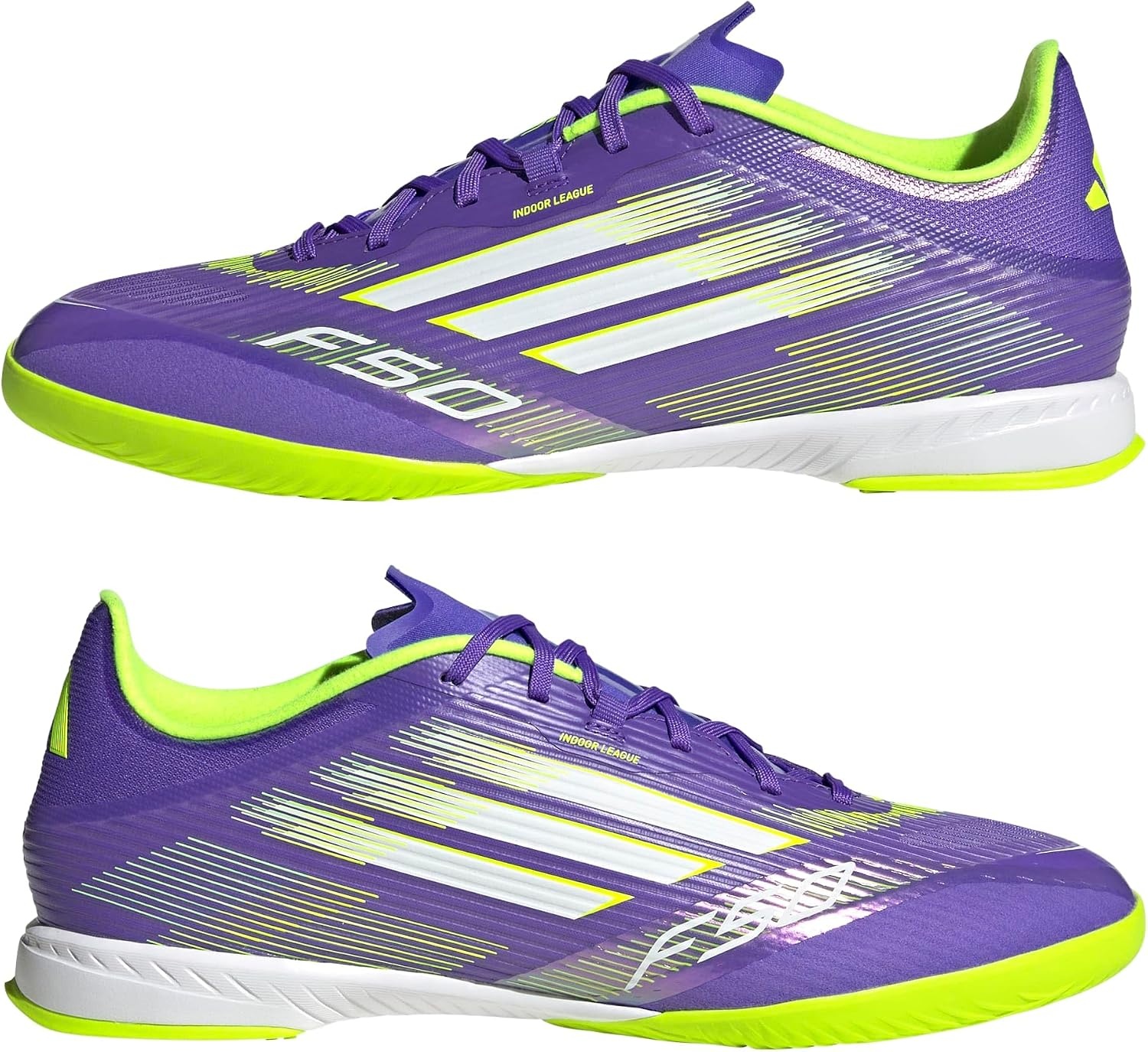 image:imageadidas Mens F50 League Indoor Soccer ShoesPurple RushWhiteLucid Lemon