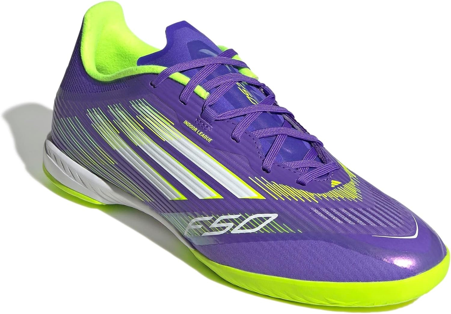 image:imageadidas Mens F50 League Indoor Soccer ShoesPurple RushWhiteLucid Lemon