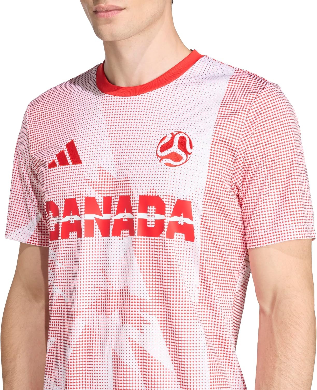 image:imageadidas Mens Host Nation JerseyWhiteVivid RedCanada