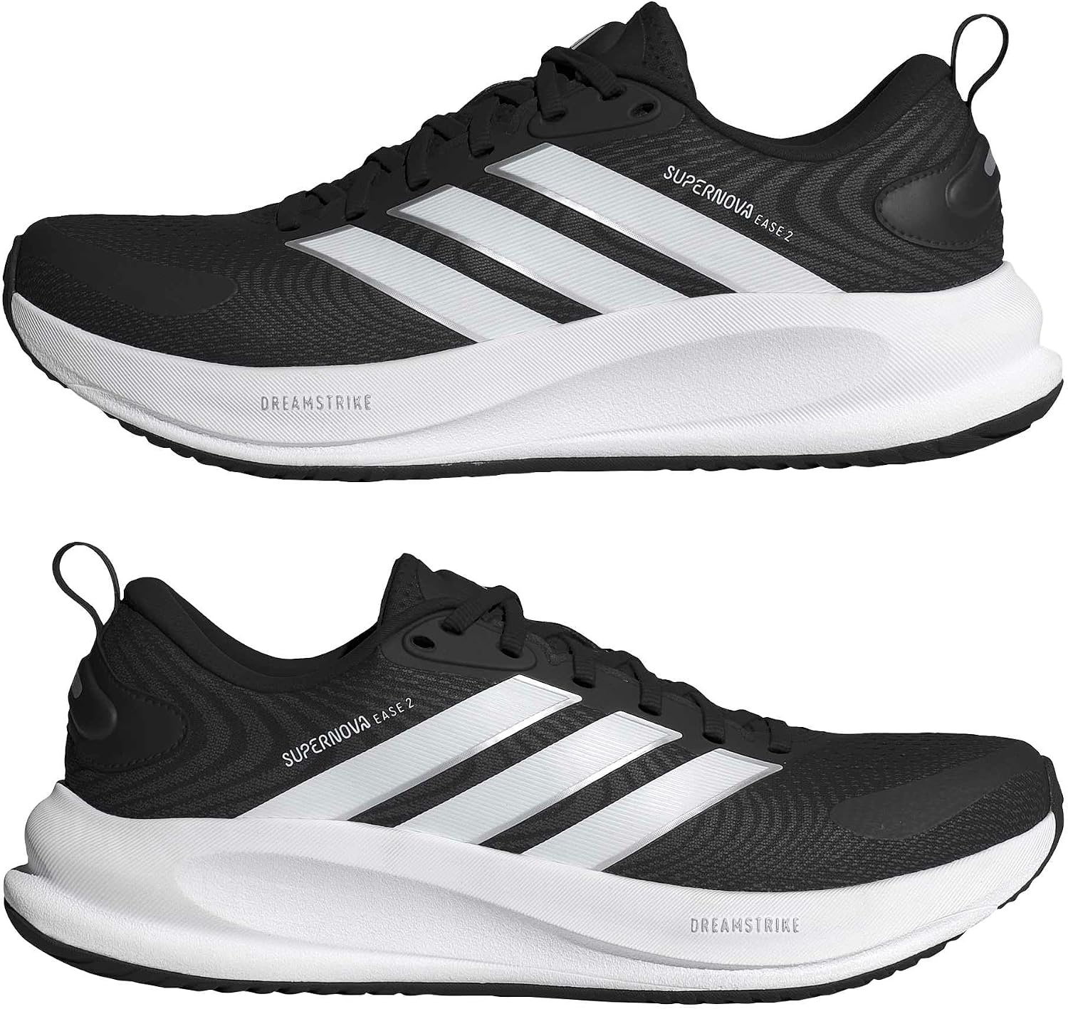 image:imageadidas Mens Supernova Ease 2 Running Sneakers Shoes WhiteBlackWhiteCarbon