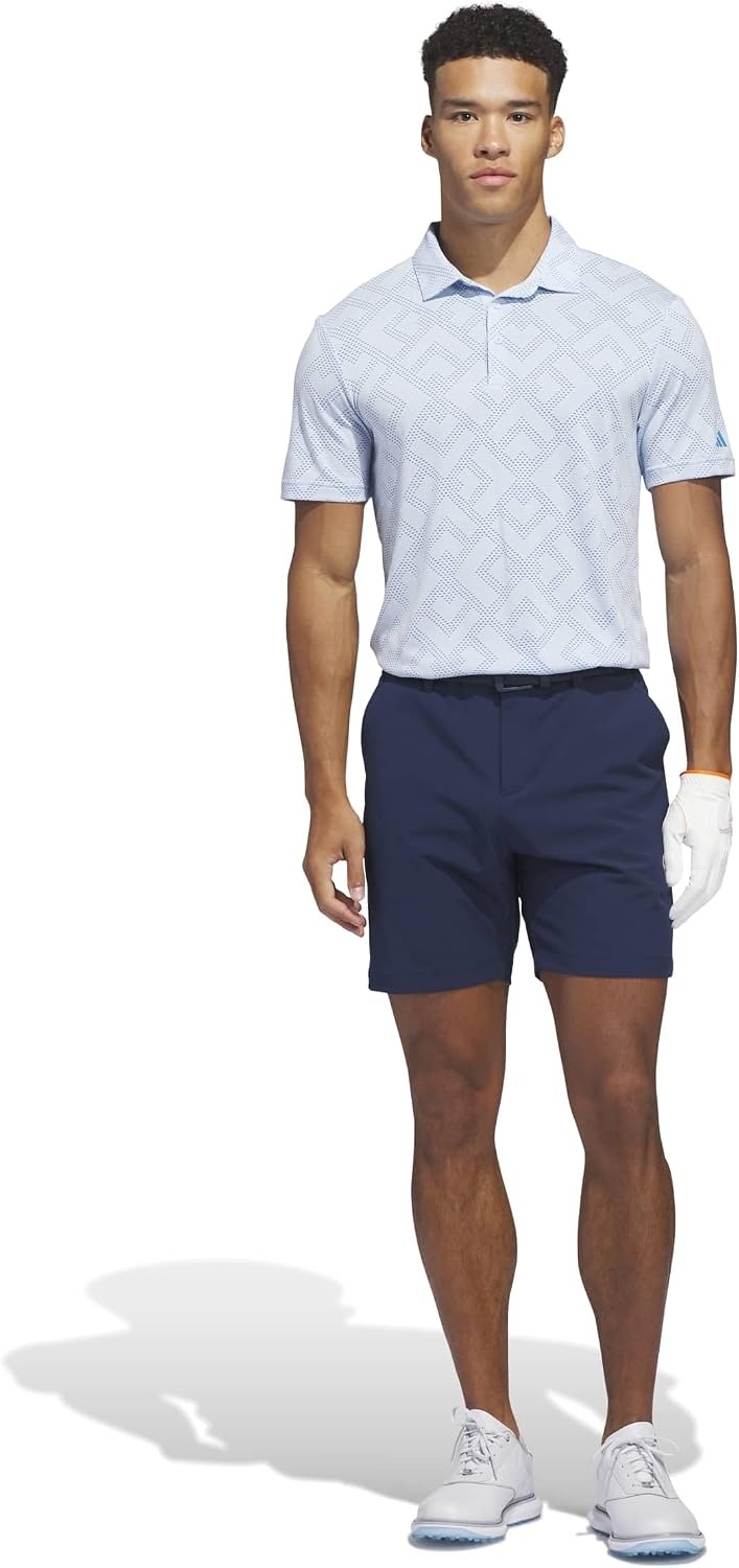 image:imageadidas Mens Ultimate365 Jacquard Climacool Polo ShirtCrystal Sky Lucid Ray Blue
