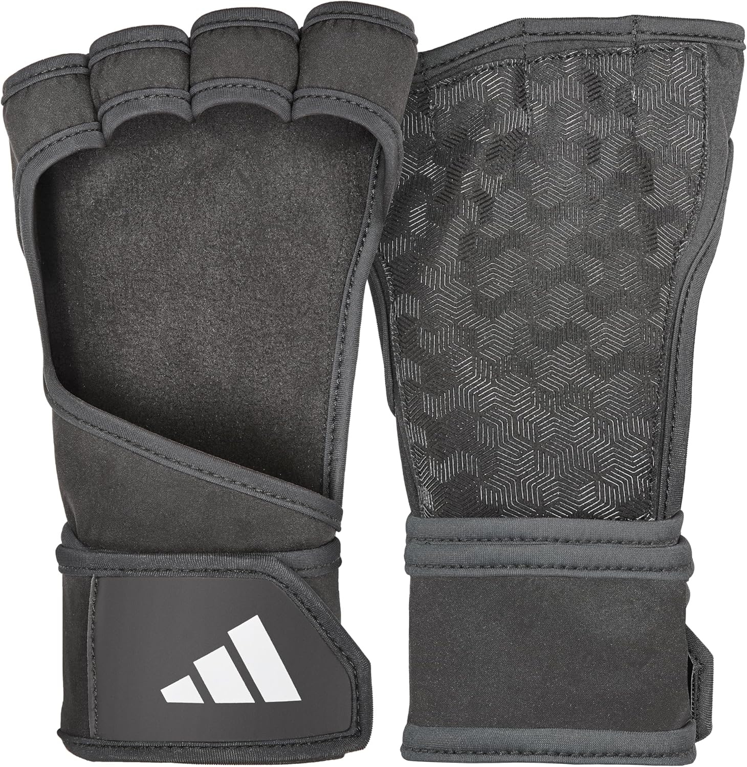image:imageadidas OpenBack Training amp Weightlifting Gloves Fingerless Workout GlovesMedium