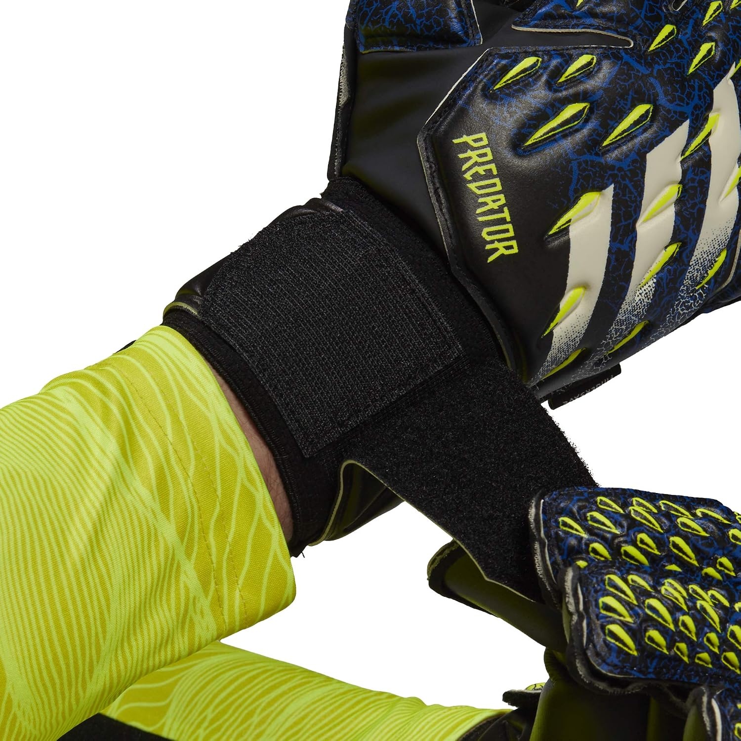 image:imageadidas Predator Top Training Soccer Goalkeeper GlovesBlackTeam Royal BlueSolar YellowWhite