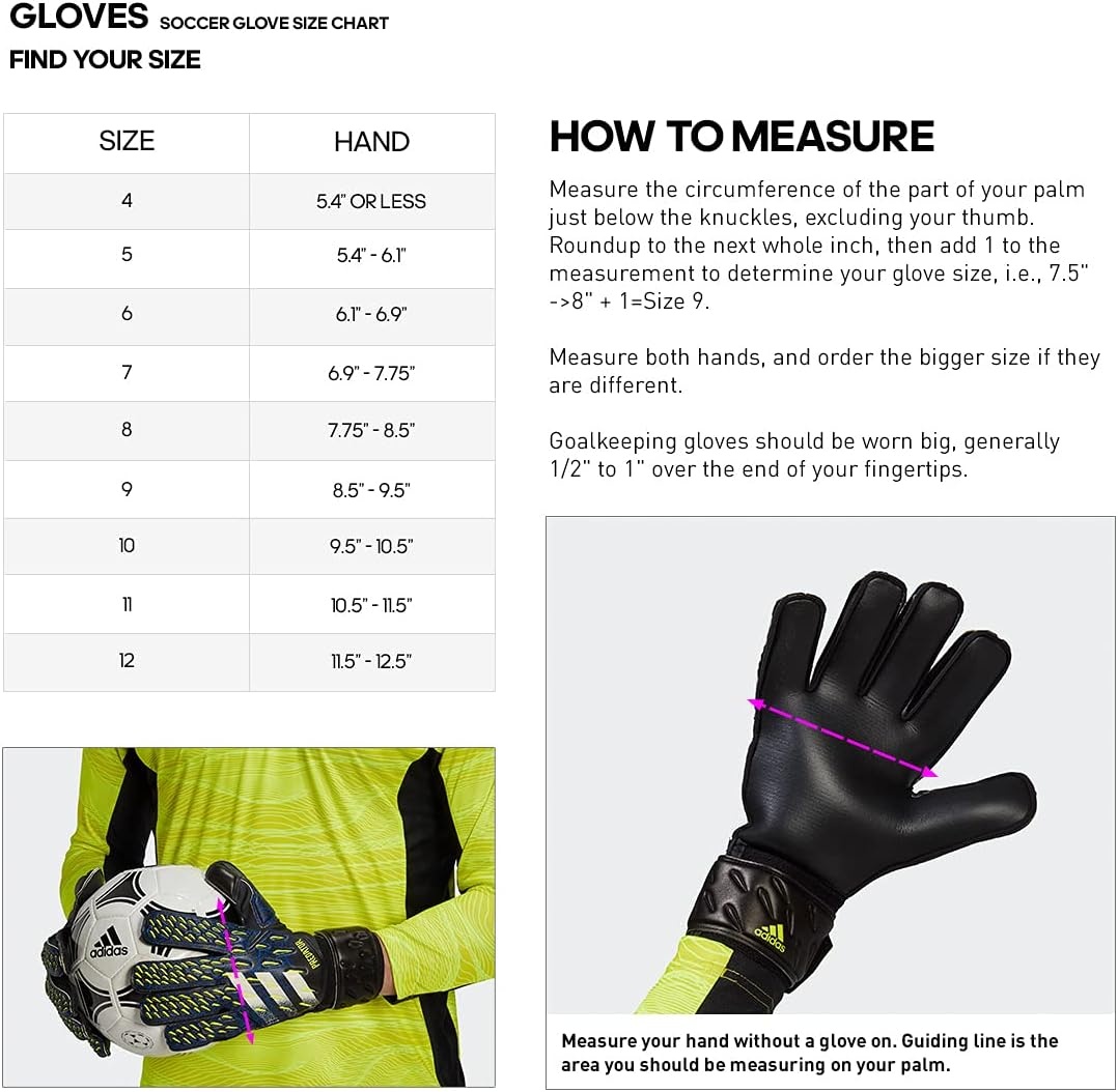 image:imageadidas Predator Top Training Soccer Goalkeeper GlovesBlackTeam Royal BlueSolar YellowWhite