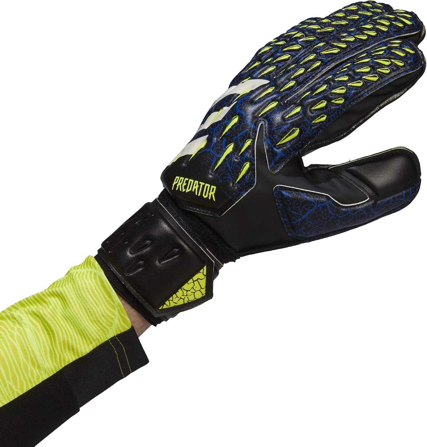 image:imageadidas Predator Top Training Soccer Goalkeeper GlovesBlackTeam Royal BlueSolar YellowWhite