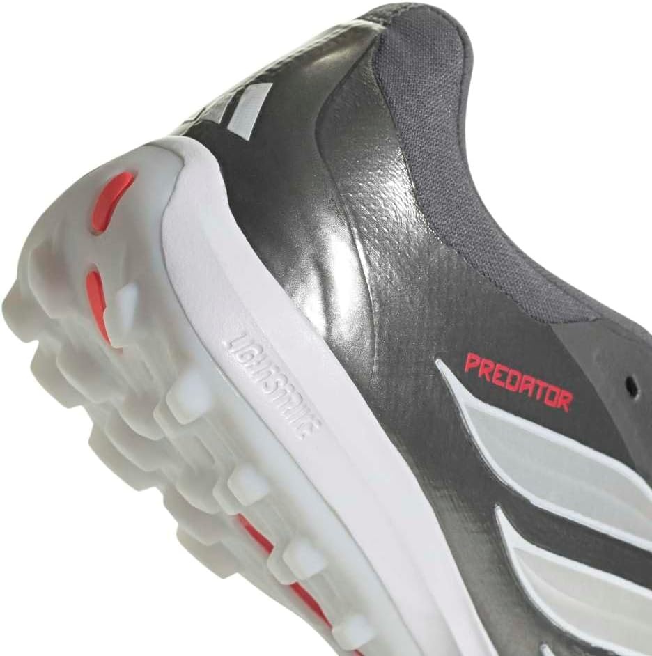 image:imageadidas Pro FoldOver Tongue Turf Soccer Cleats BlueIron MetallicZero MetallicLucid Red