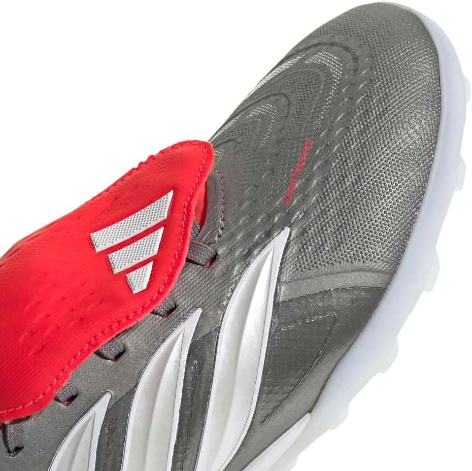 image:imageadidas Pro FoldOver Tongue Turf Soccer Cleats BlueIron MetallicZero MetallicLucid Red