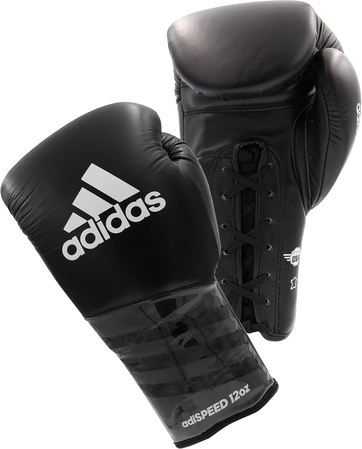 image:imageadidas Speed 500 Pro Boxing Gloves Genuine Leather Training Gloves for Men amp Women LaceUp Heavy Bag amp Kickboxing GlovesBLACKGOLDSILVER