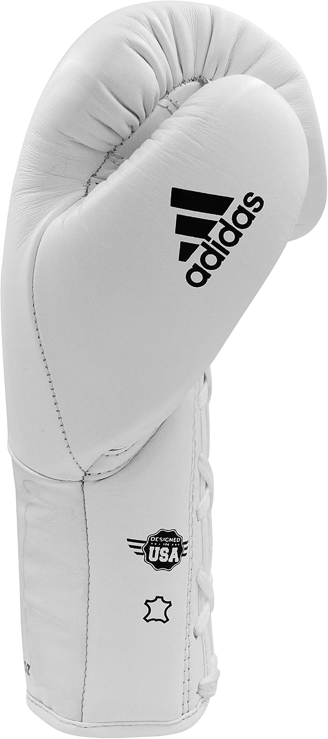 image:imageadidas Speed 500 Pro Boxing Gloves Genuine Leather Training Gloves for Men amp Women LaceUp Heavy Bag amp Kickboxing GlovesBLACKGOLDSILVER