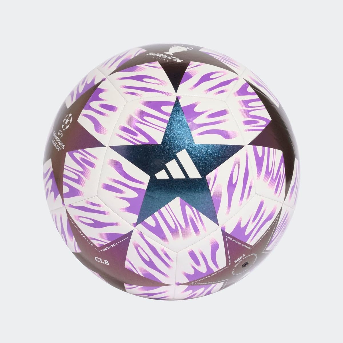 image:imageadidas UEFA Champions League Final Club Soccer BallWhiteShock Purple