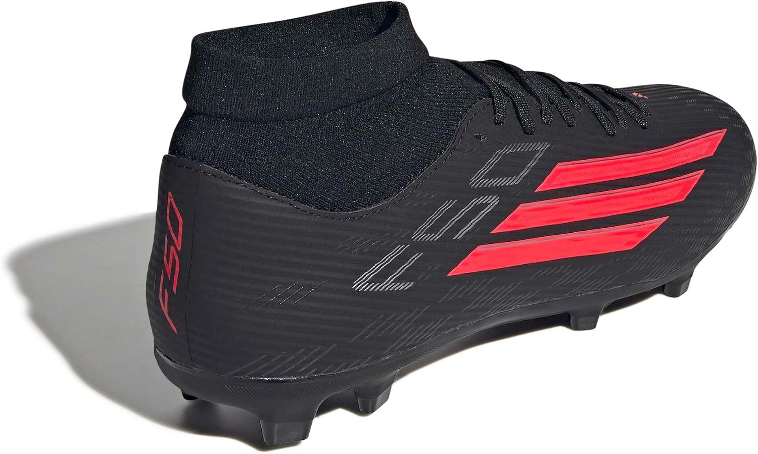 image:imageadidas Unisex Adult F50 League Mid Firm GroundMulti GroundBlackLucid RedBlack
