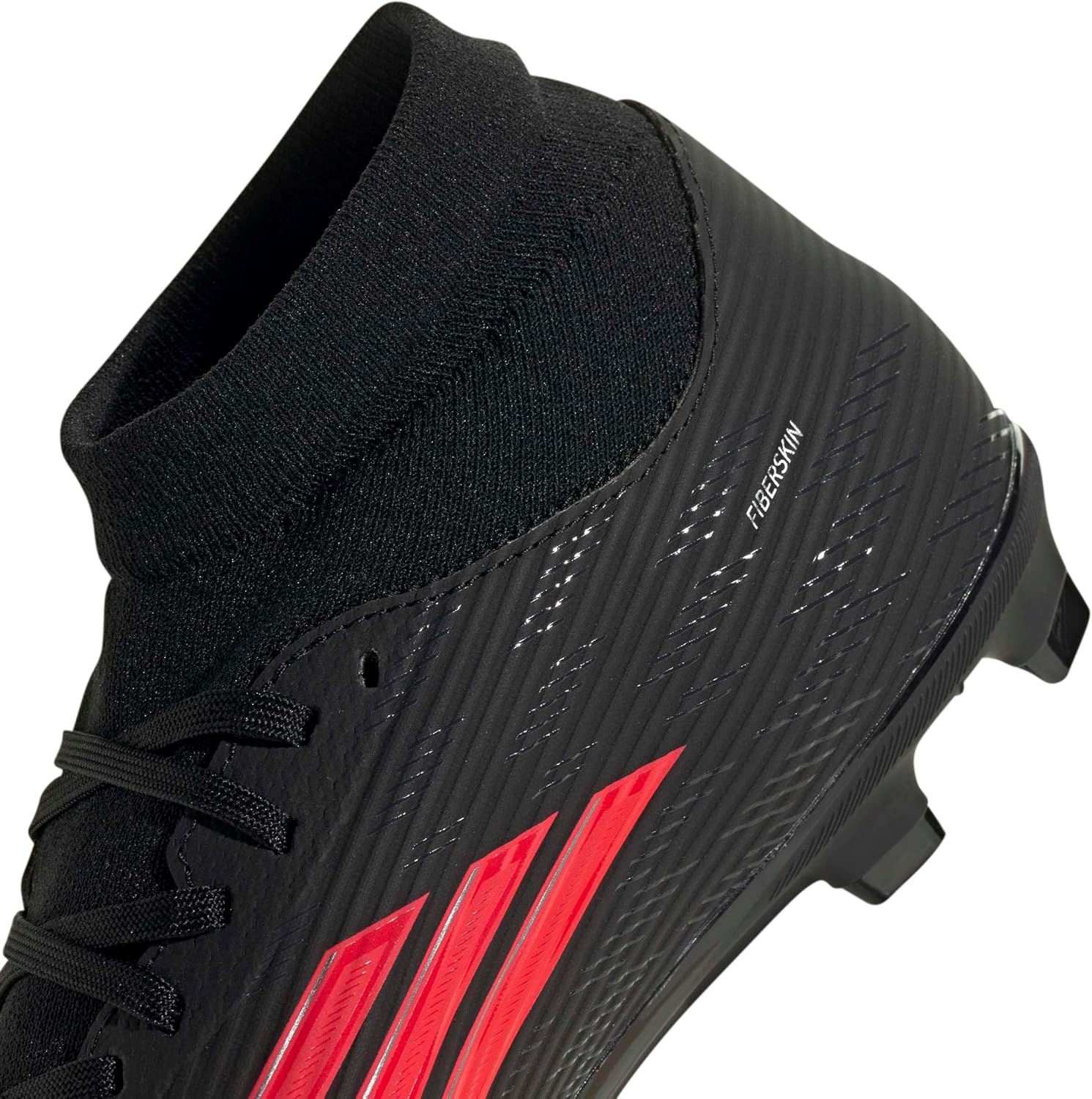 image:imageadidas Unisex Adult F50 League Mid Firm GroundMulti GroundBlackLucid RedBlack