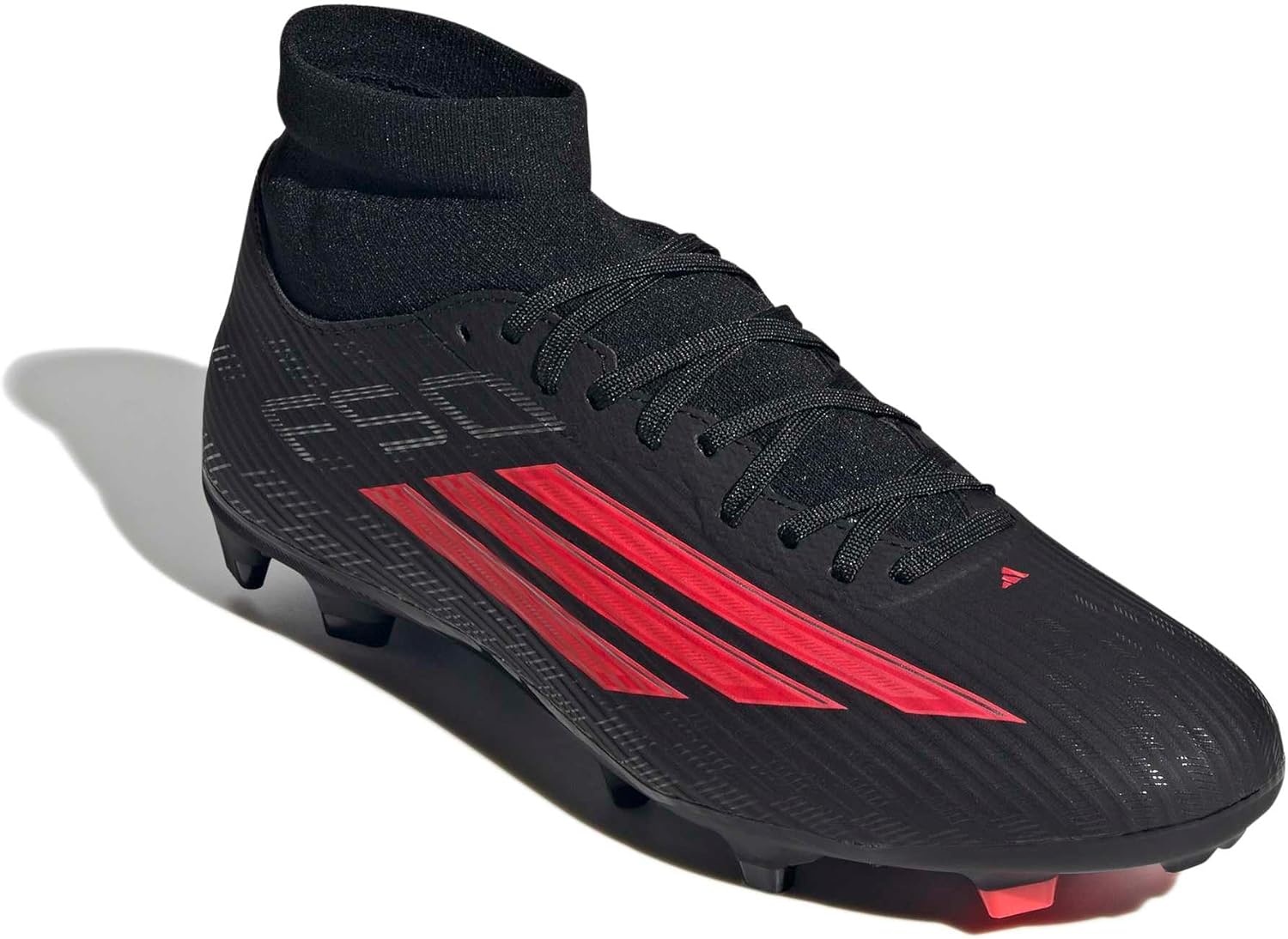image:imageadidas Unisex Adult F50 League Mid Firm GroundMulti GroundBlackLucid RedBlack