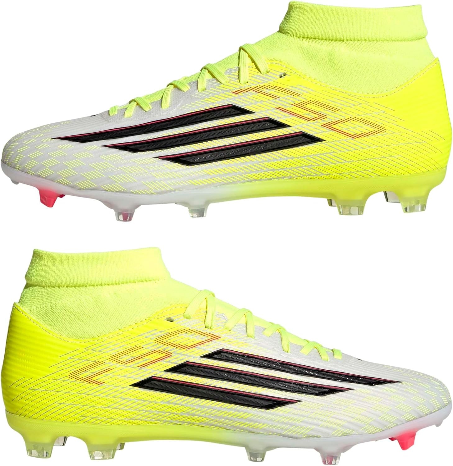 image:imageadidas Unisex Adult F50 League Mid Firm GroundMulti GroundTeam Solar YellowBlackLucid Red