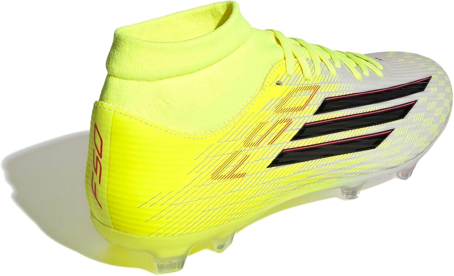 image:imageadidas Unisex Adult F50 League Mid Firm GroundMulti GroundTeam Solar YellowBlackLucid Red