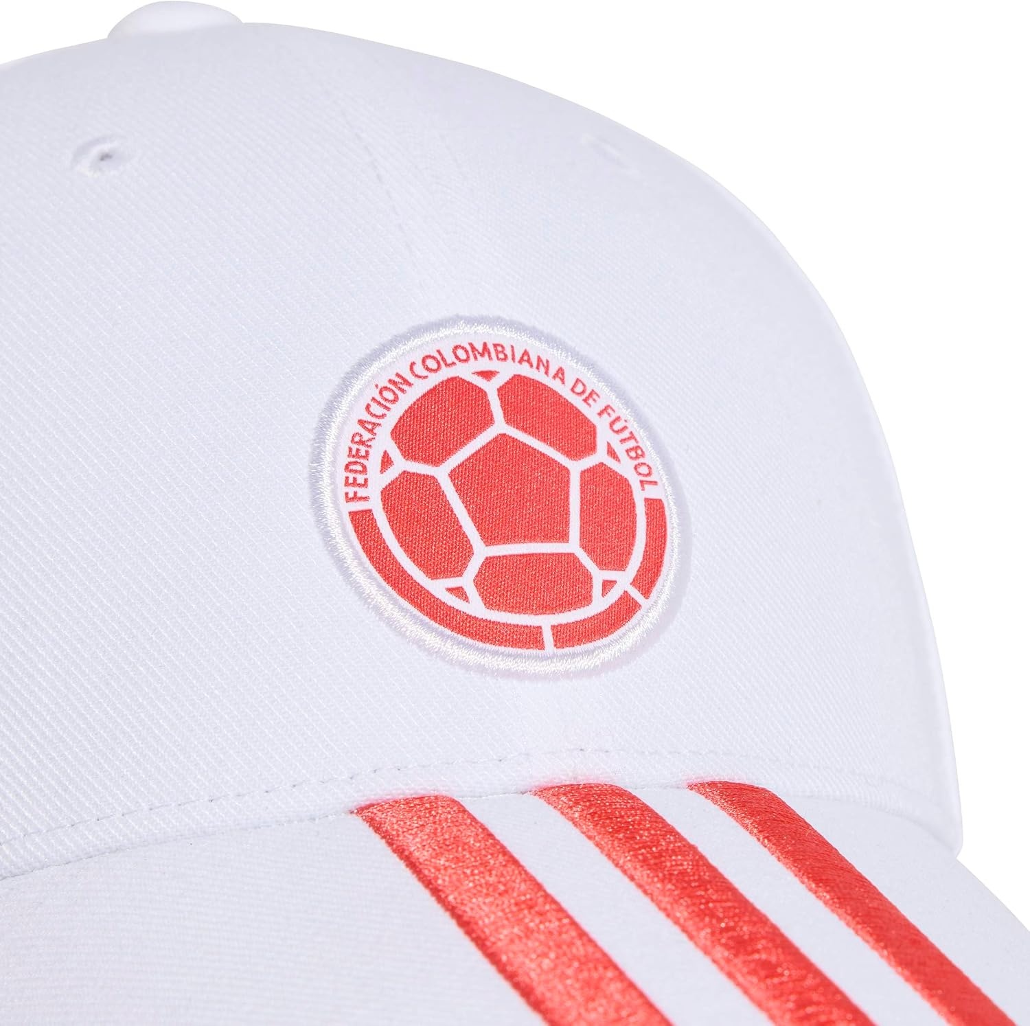 image:imageadidas Unisex Adult National Team Soccer CapWhiteSemi Lucid RedColombia