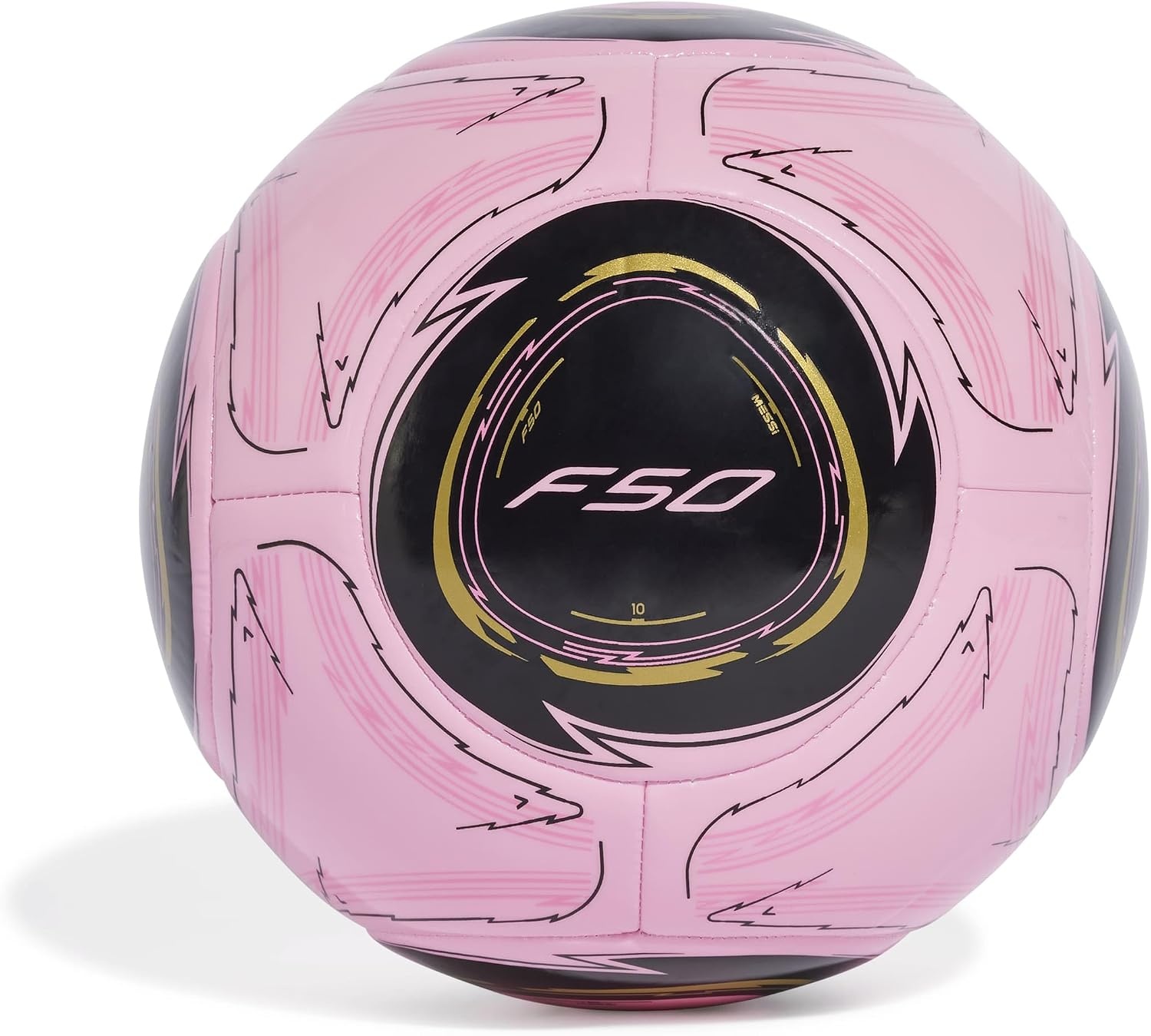 image:imageadidas Unisex Messi Club Soccer BallLight PinkBlackDark Football Gold