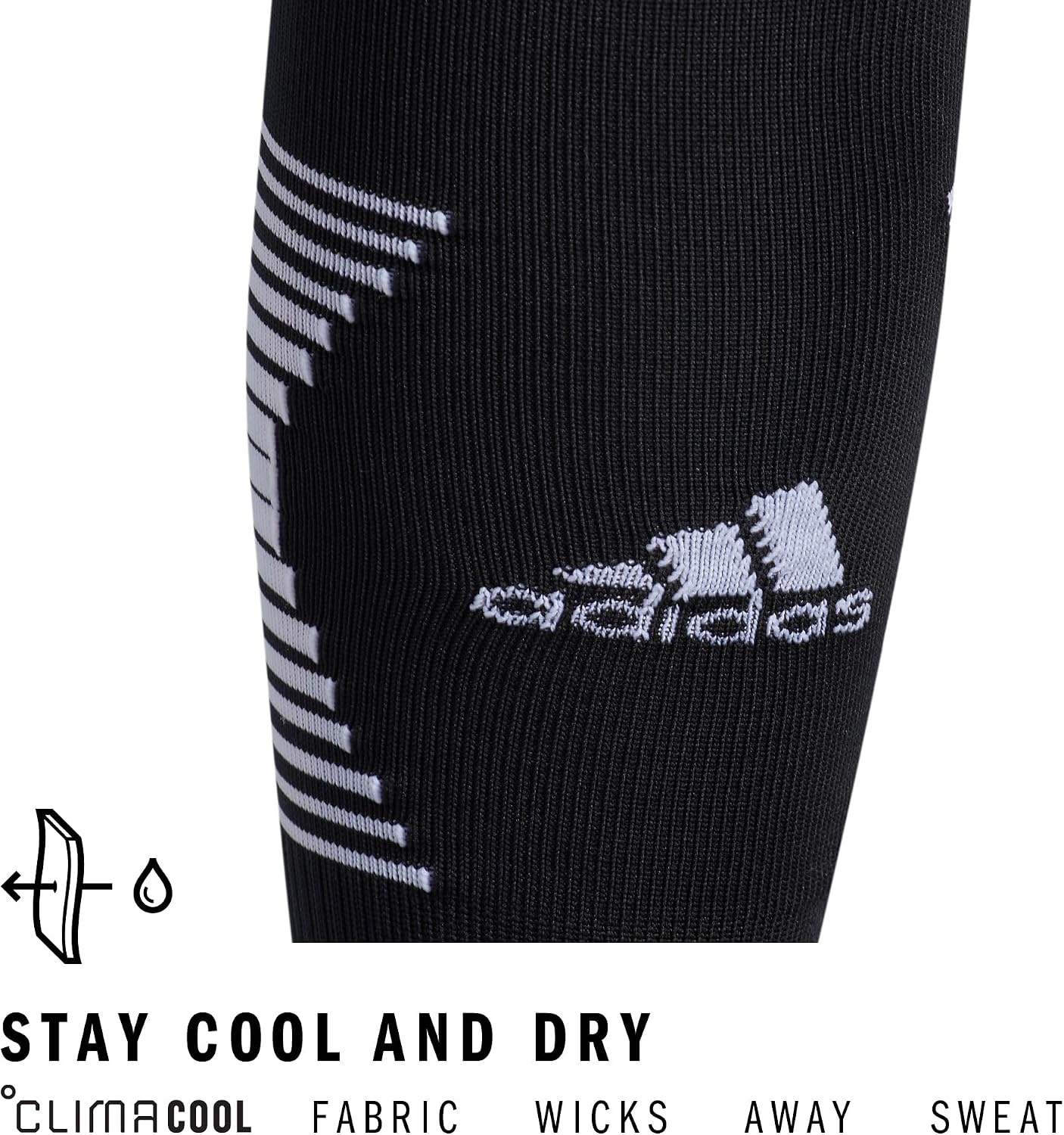 image:imageadidas Unisex Team Speed Soccer Socks or Calf Sleeves 1 Pair OvertheCalf3BlackWhite