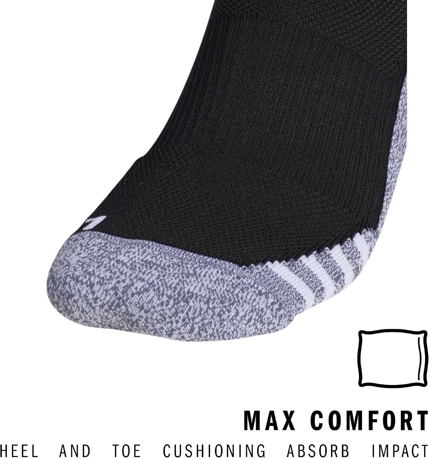 image:imageadidas Unisex Team Speed Soccer Socks or Calf Sleeves 1 Pair OvertheCalf3BlackWhite