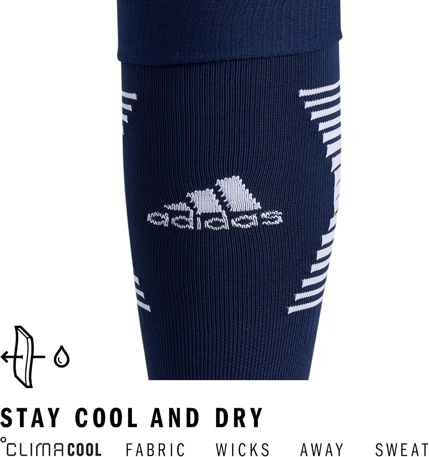 image:imageadidas Unisex Team Speed Soccer Socks or Calf Sleeves 1 Pair OvertheCalf3Navy BlueWhite