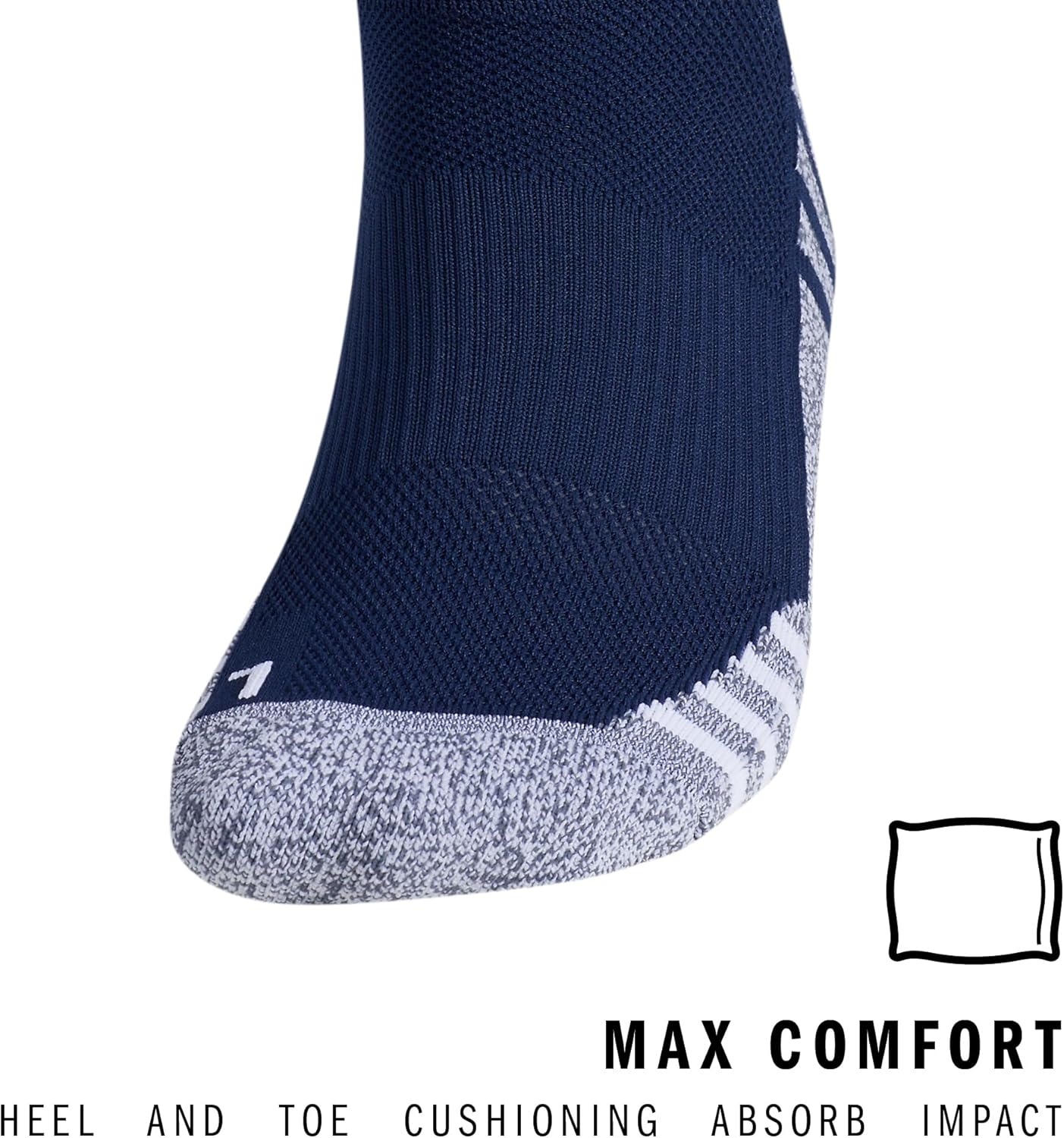 image:imageadidas Unisex Team Speed Soccer Socks or Calf Sleeves 1 Pair OvertheCalf3Navy BlueWhite