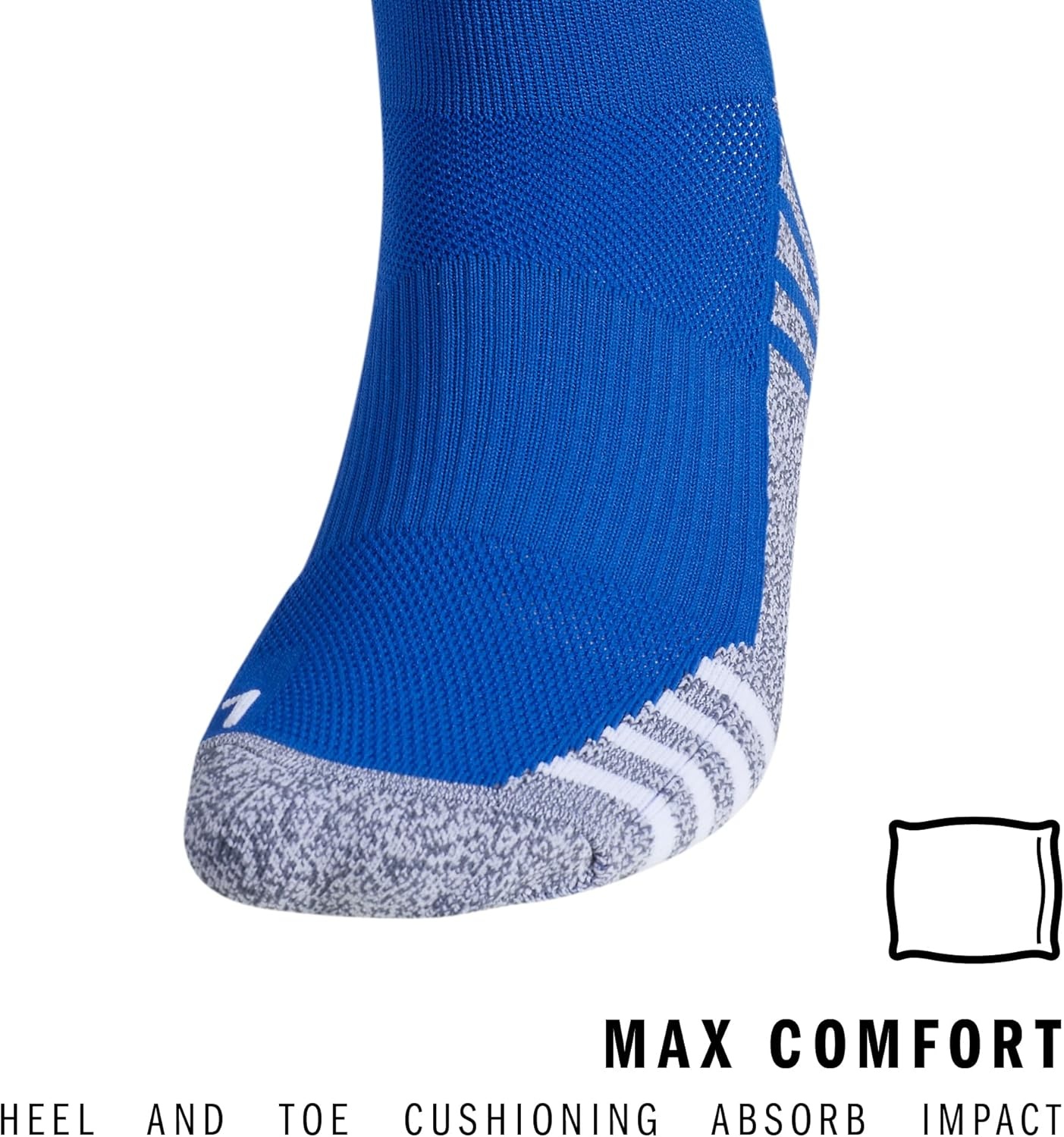 image:imageadidas Unisex Team Speed Soccer Socks or Calf Sleeves 1 Pair OvertheCalf3Royal BlueWhite
