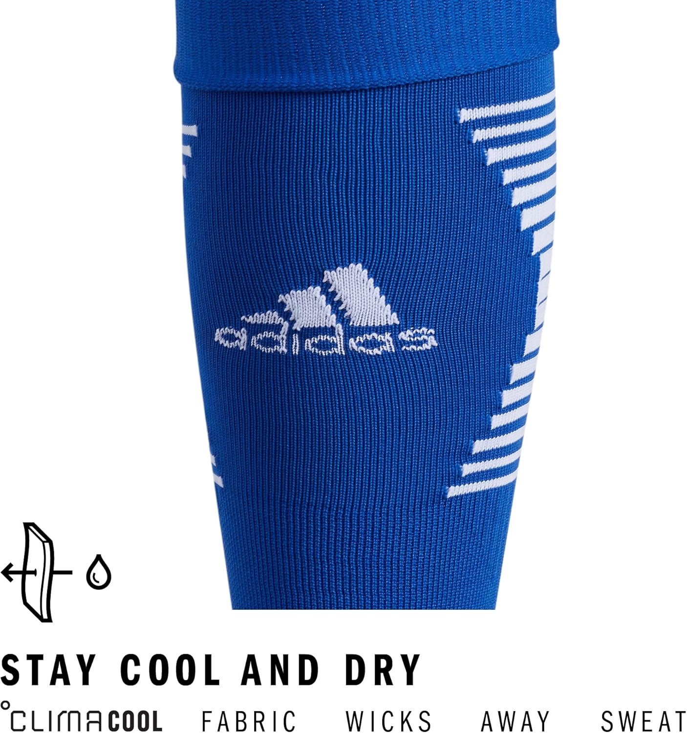 image:imageadidas Unisex Team Speed Soccer Socks or Calf Sleeves 1 Pair OvertheCalf3Royal BlueWhite