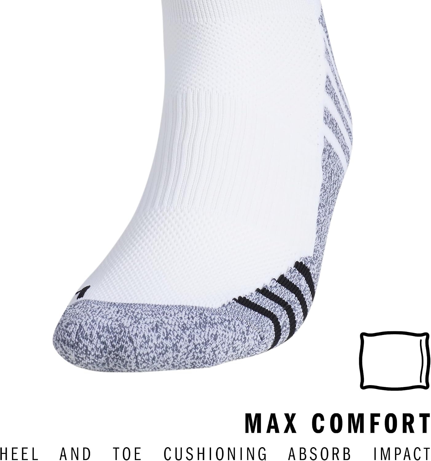 image:imageadidas Unisex Team Speed Soccer Socks or Calf Sleeves 1 Pair OvertheCalf3WhiteBlack