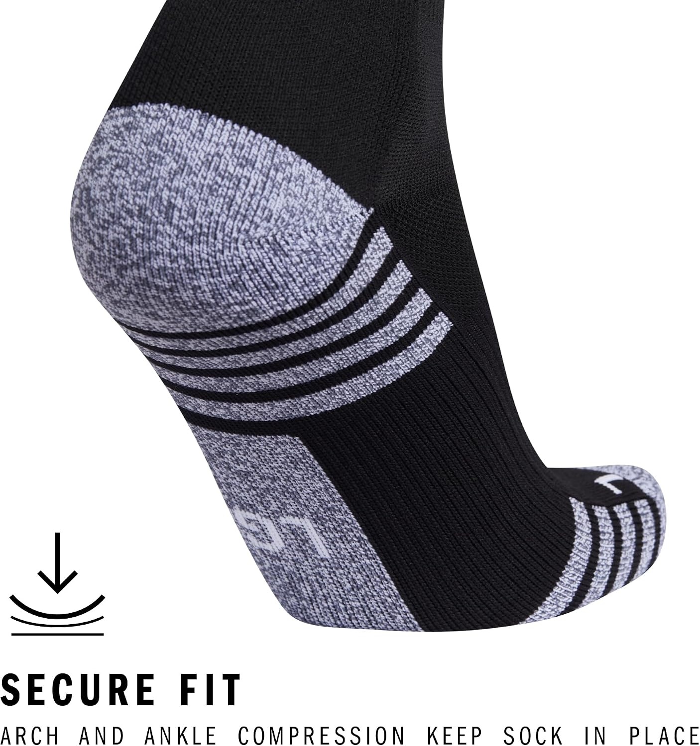 image:imageadidas Unisex Team Speed Soccer Socks or Calf Sleeves 1 Pair OvertheCalfBlackWhite4Sock