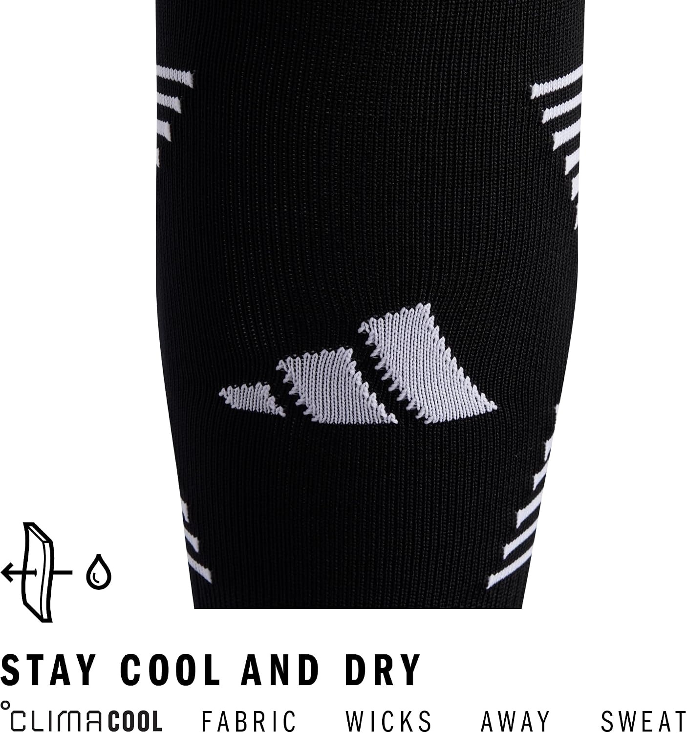 image:imageadidas Unisex Team Speed Soccer Socks or Calf Sleeves 1 Pair OvertheCalfBlackWhite4Sock