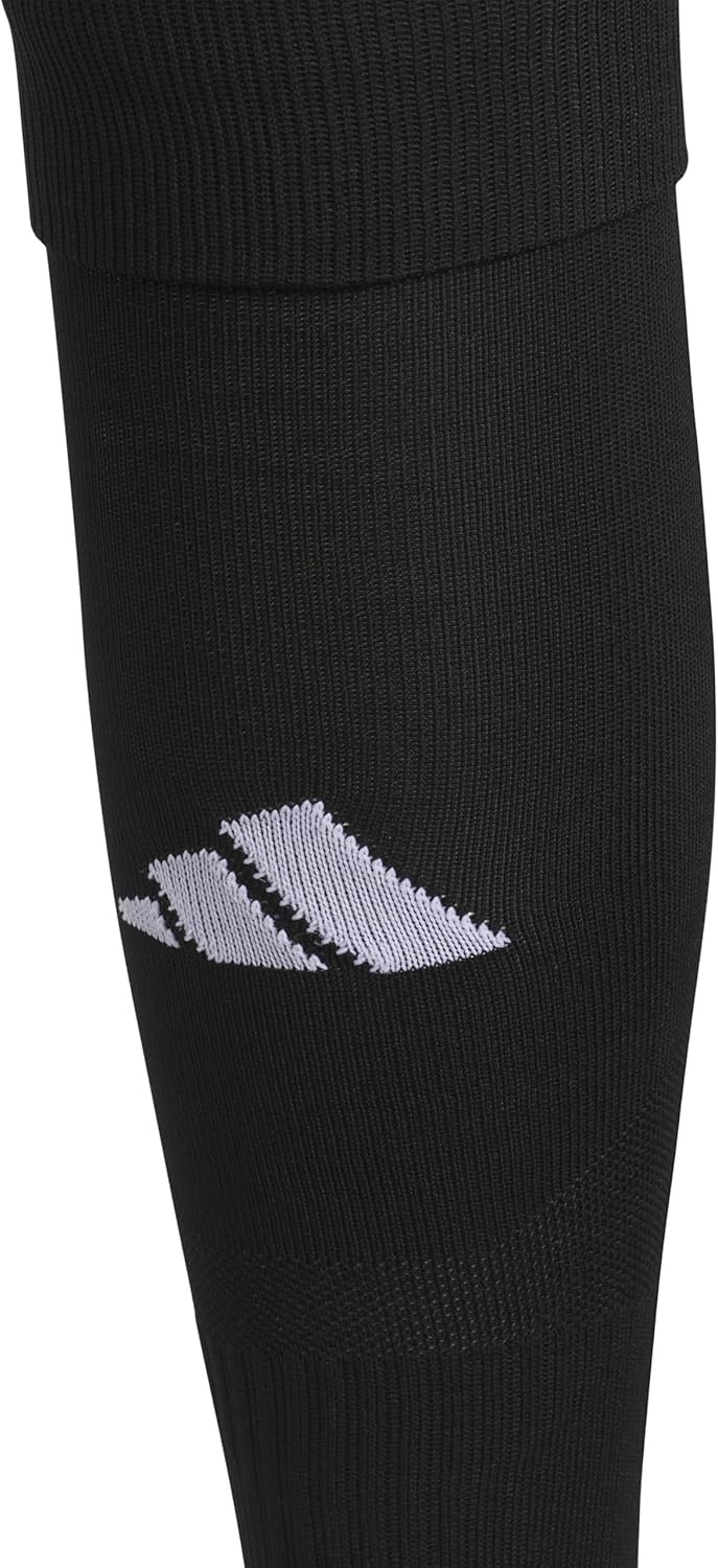 image:imageadidas Unisex Team Speed Soccer Socks or Calf Sleeves 1 Pair OvertheCalfBlackWhite5Sleeve