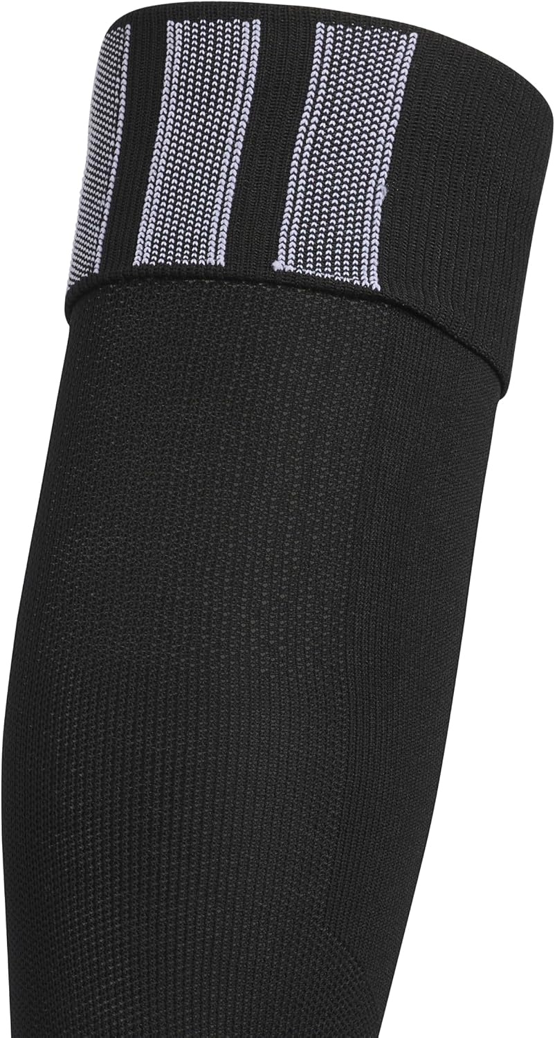image:imageadidas Unisex Team Speed Soccer Socks or Calf Sleeves 1 Pair OvertheCalfBlackWhite5Sleeve