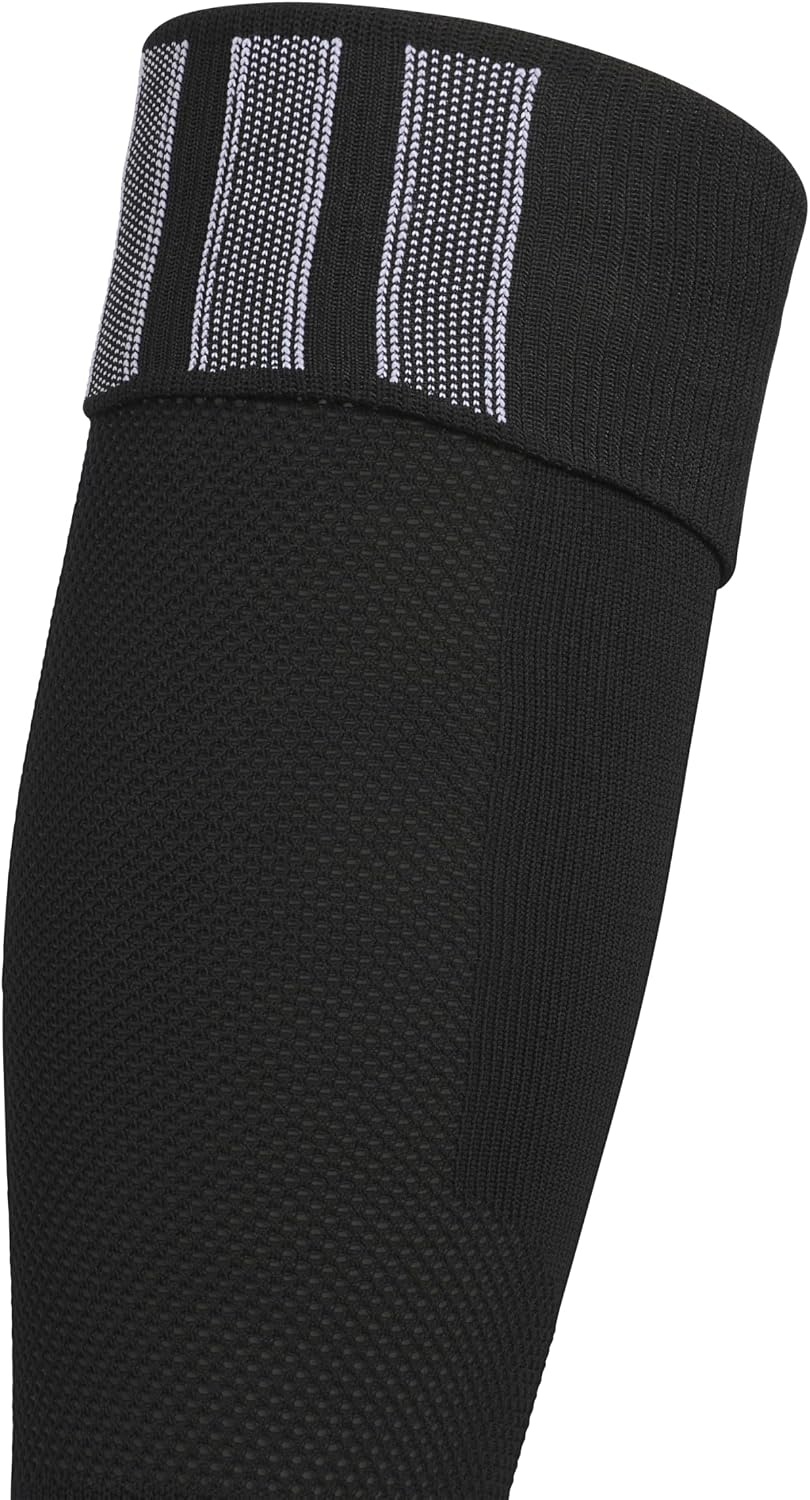 image:imageadidas Unisex Team Speed Soccer Socks or Calf Sleeves 1 Pair OvertheCalfBlackWhite5Sock